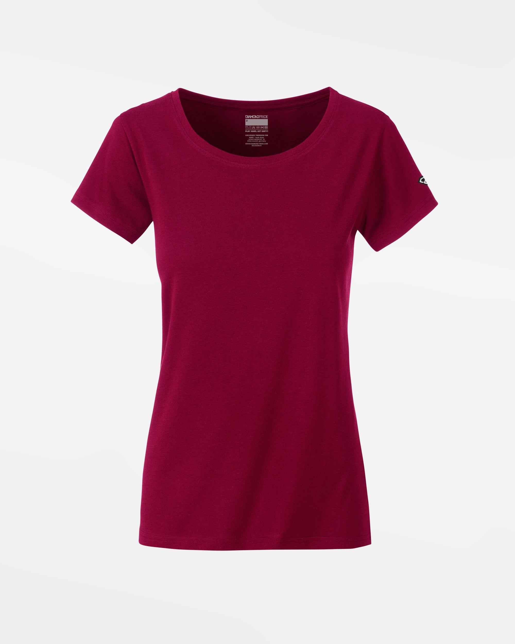 Diamond Pride Ladies Premium Light T-Shirt, weinrot-DIAMOND PRIDE