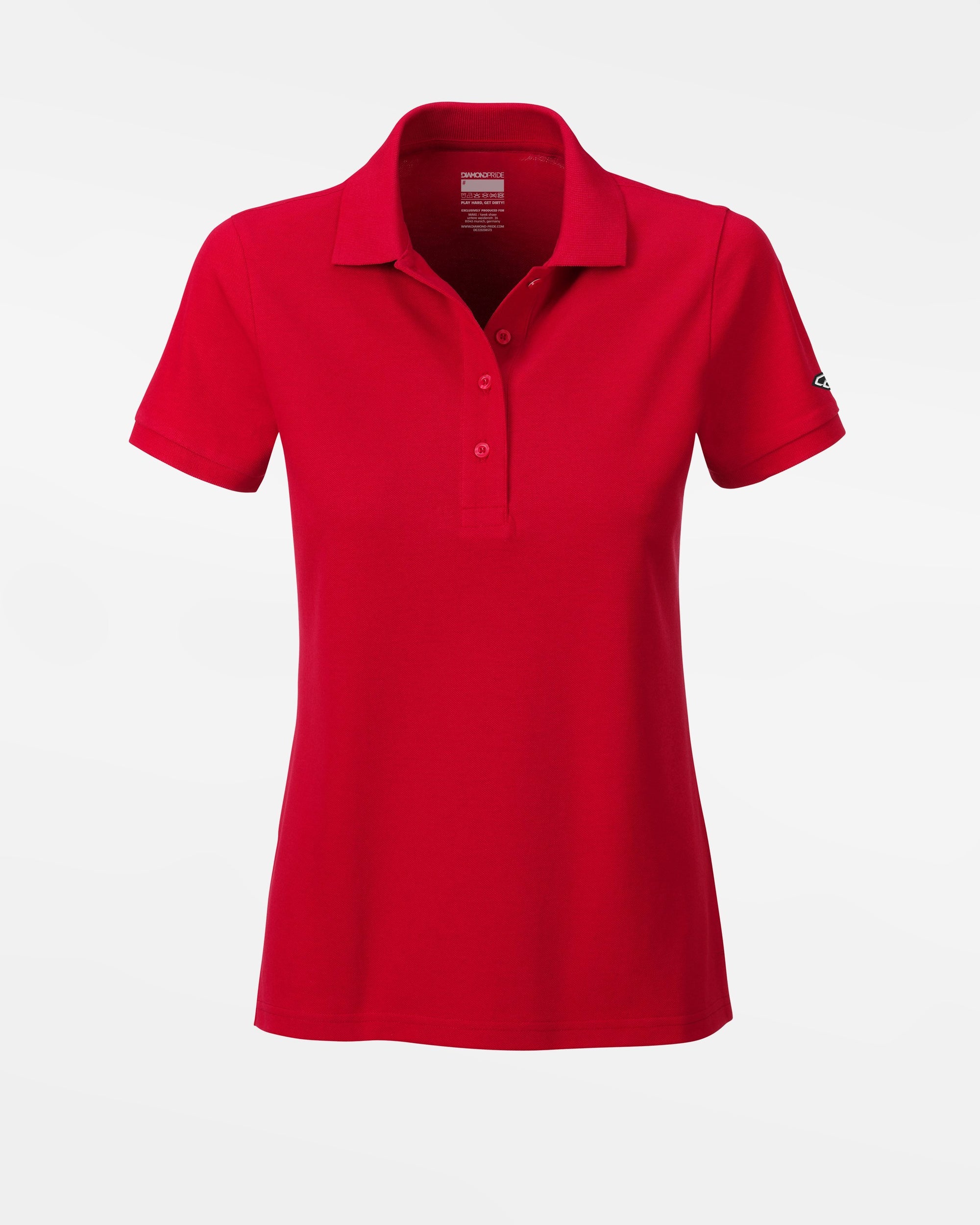 Diamond Pride Ladies Premium Polo-Shirt "Hard Bulls", rot-DIAMOND PRIDE