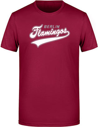 Diamond Pride Premium Light T-Shirt "Berlin Flamingos", Script, weinrot-DIAMOND PRIDE