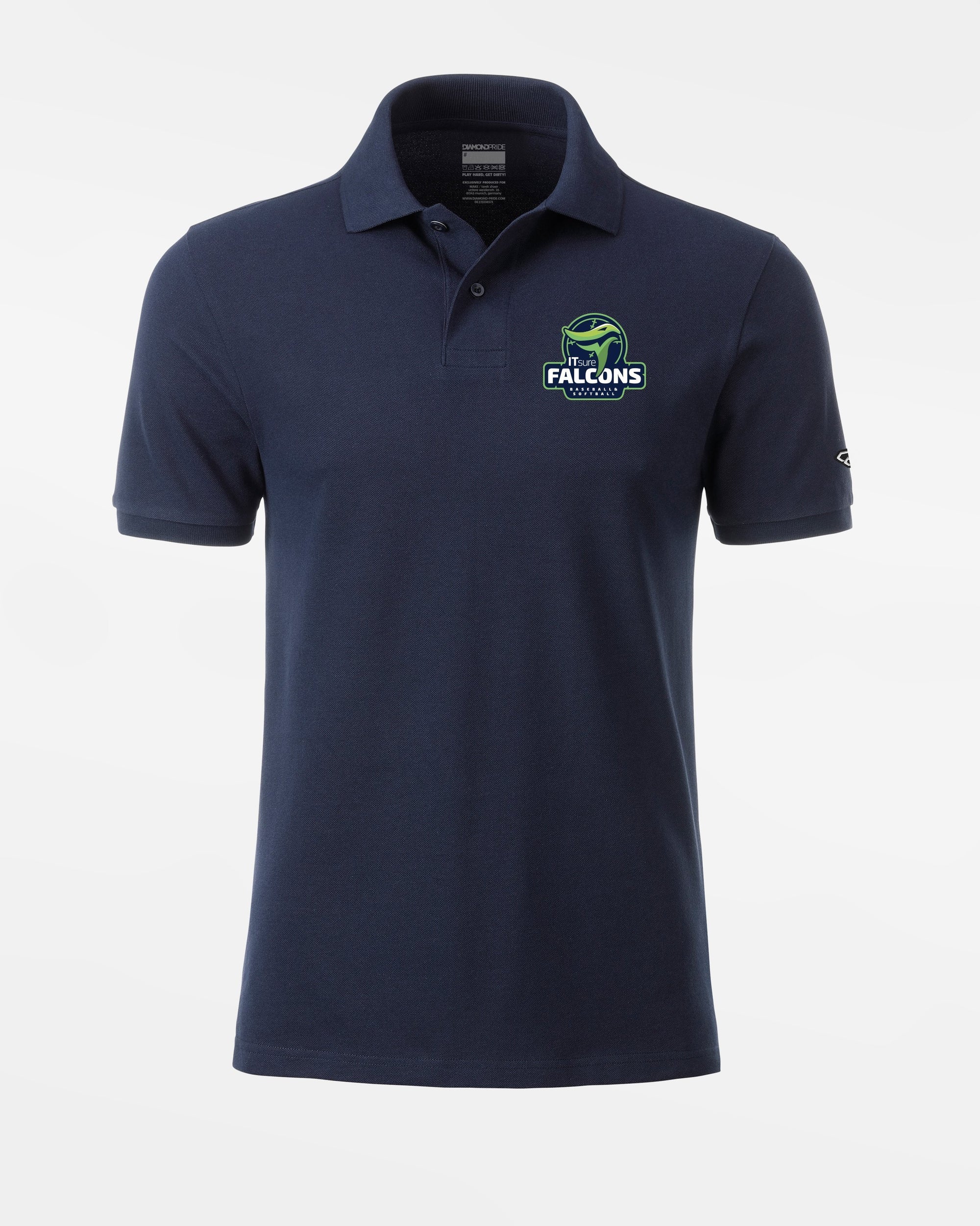 Diamond Pride Premium Polo-Shirt "IT SURE FALCONS", navy blau-DIAMOND PRIDE
