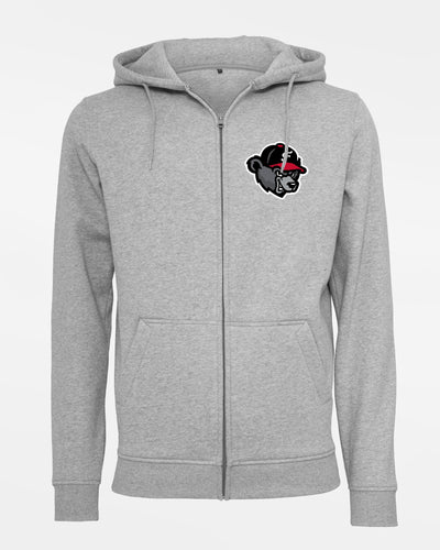 Diamond Pride Premium Zip-Hoodie "Freising Grizzlies" , Bear, heather grau-DIAMOND PRIDE