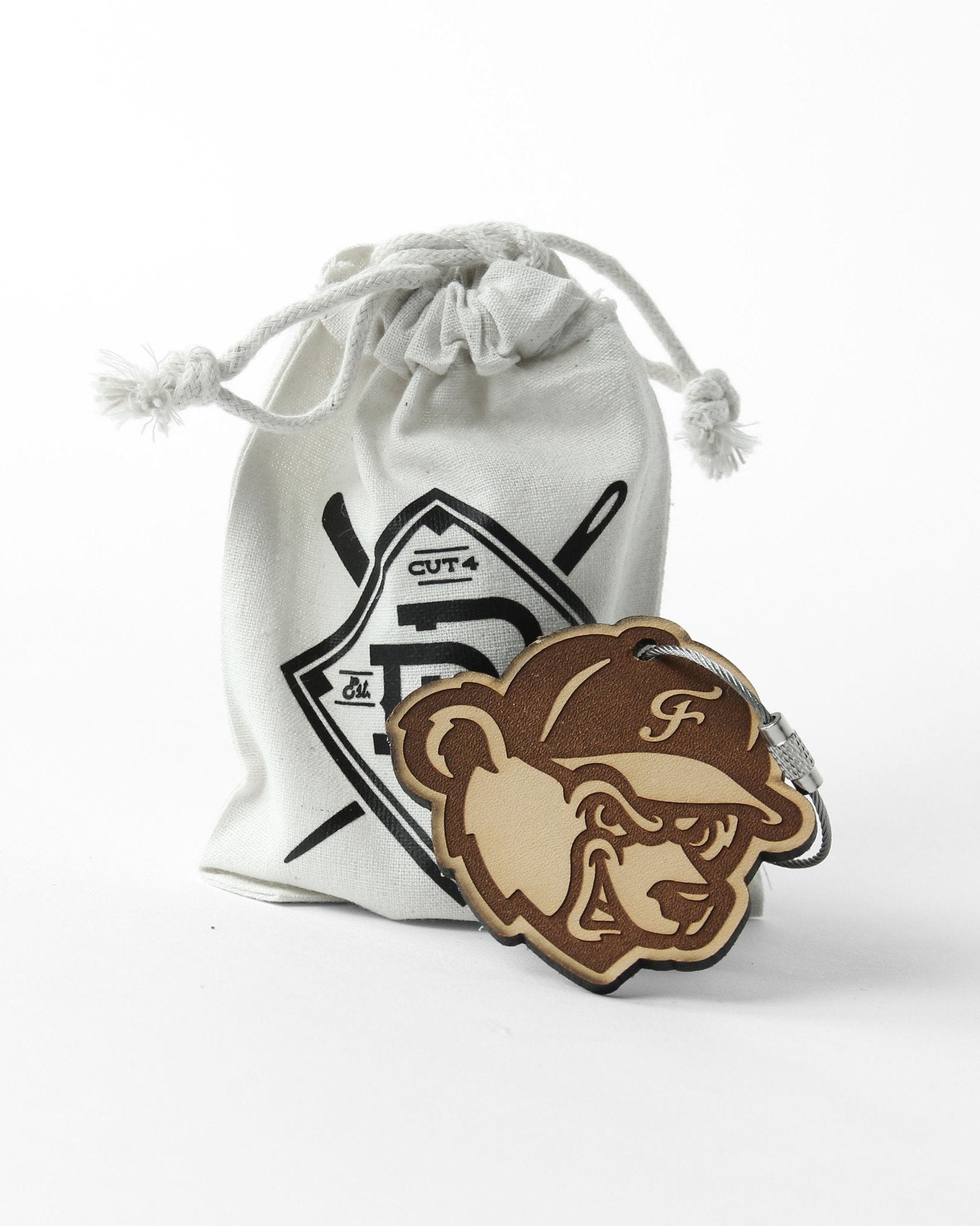 Diamond Pride Schlüsselanhänger "Freising Grizzlies", Bear, Echtleder-DIAMOND PRIDE