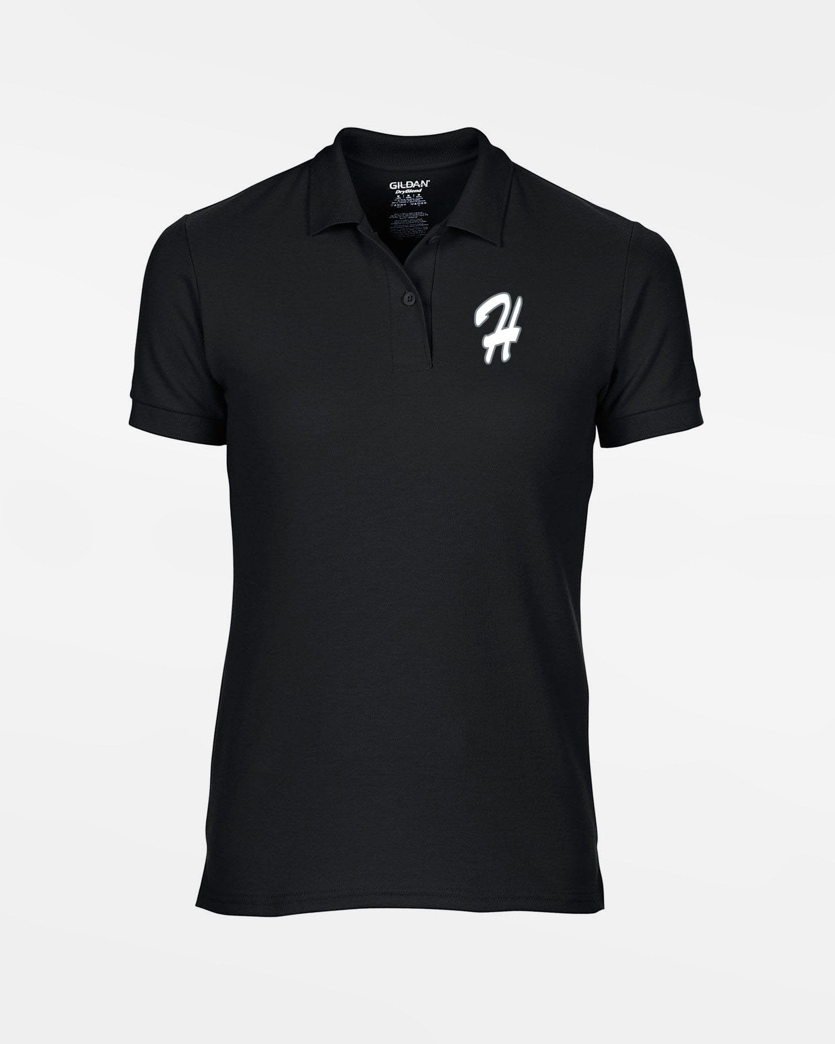 Gildan Ladies DryBlend Polo-Shirt "Gramastetten Highlanders", schwarz-DIAMOND PRIDE