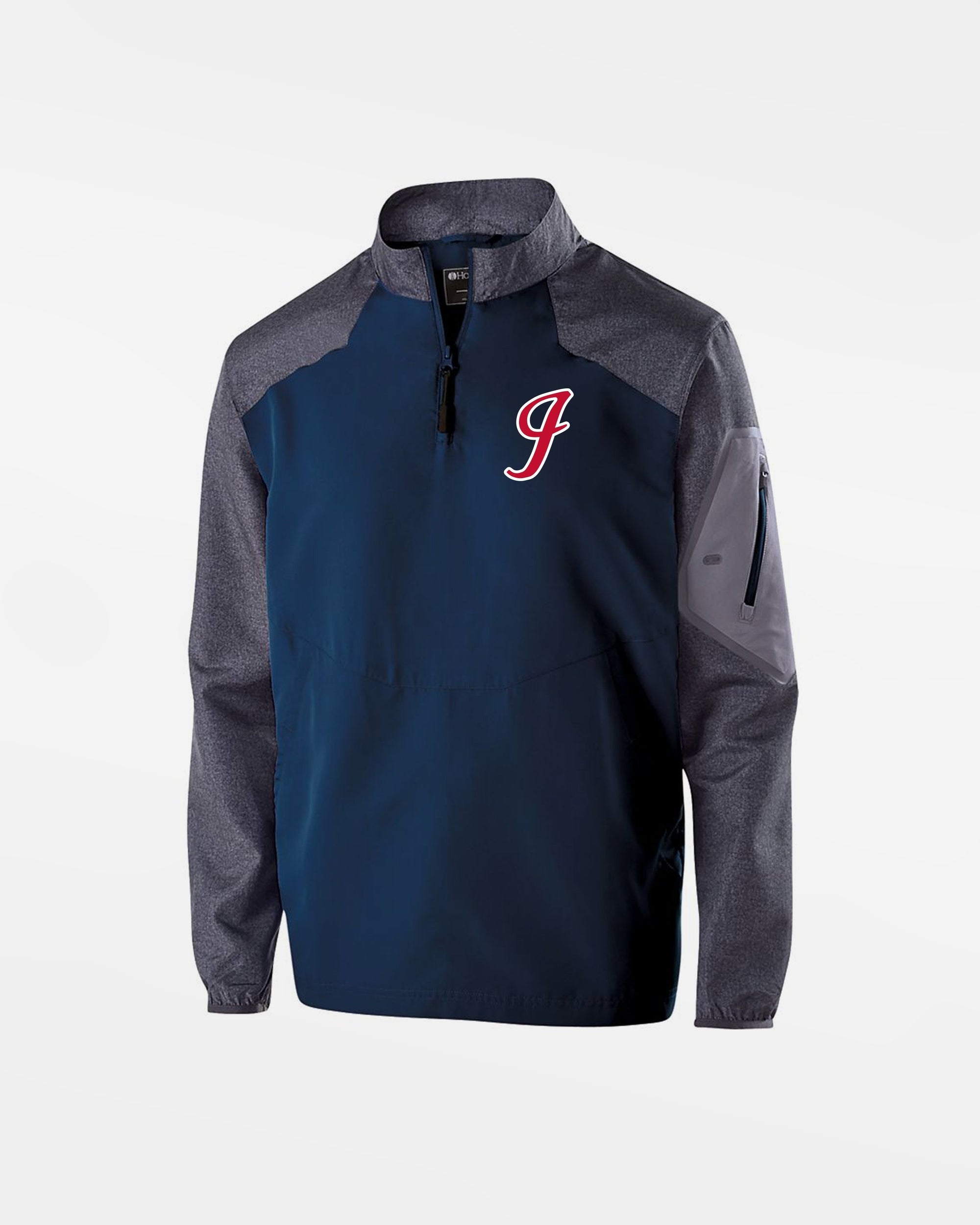 Holloway Kids Raider Warmup Longsleeve Pullover "Gauting Indians", Logo, navy blau-grau-DIAMOND PRIDE