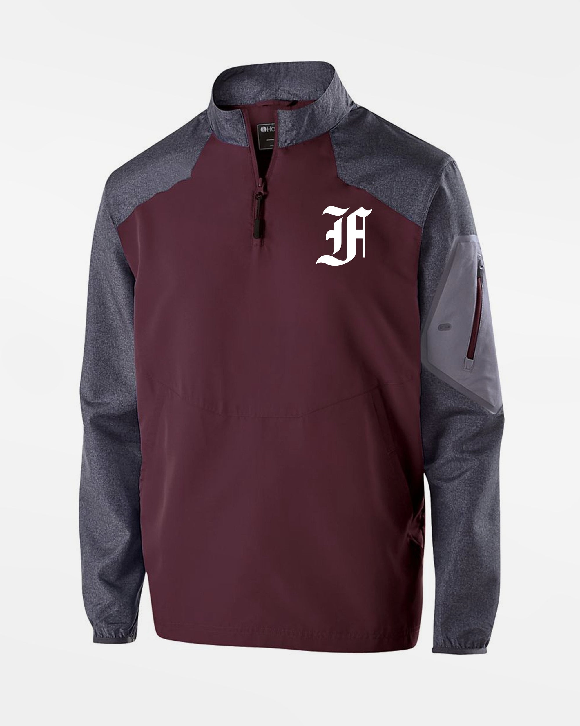 Holloway Raider Warmup Longsleeve Pullover, "Berlin Flamingos", F, maroon rot-grau-DIAMOND PRIDE