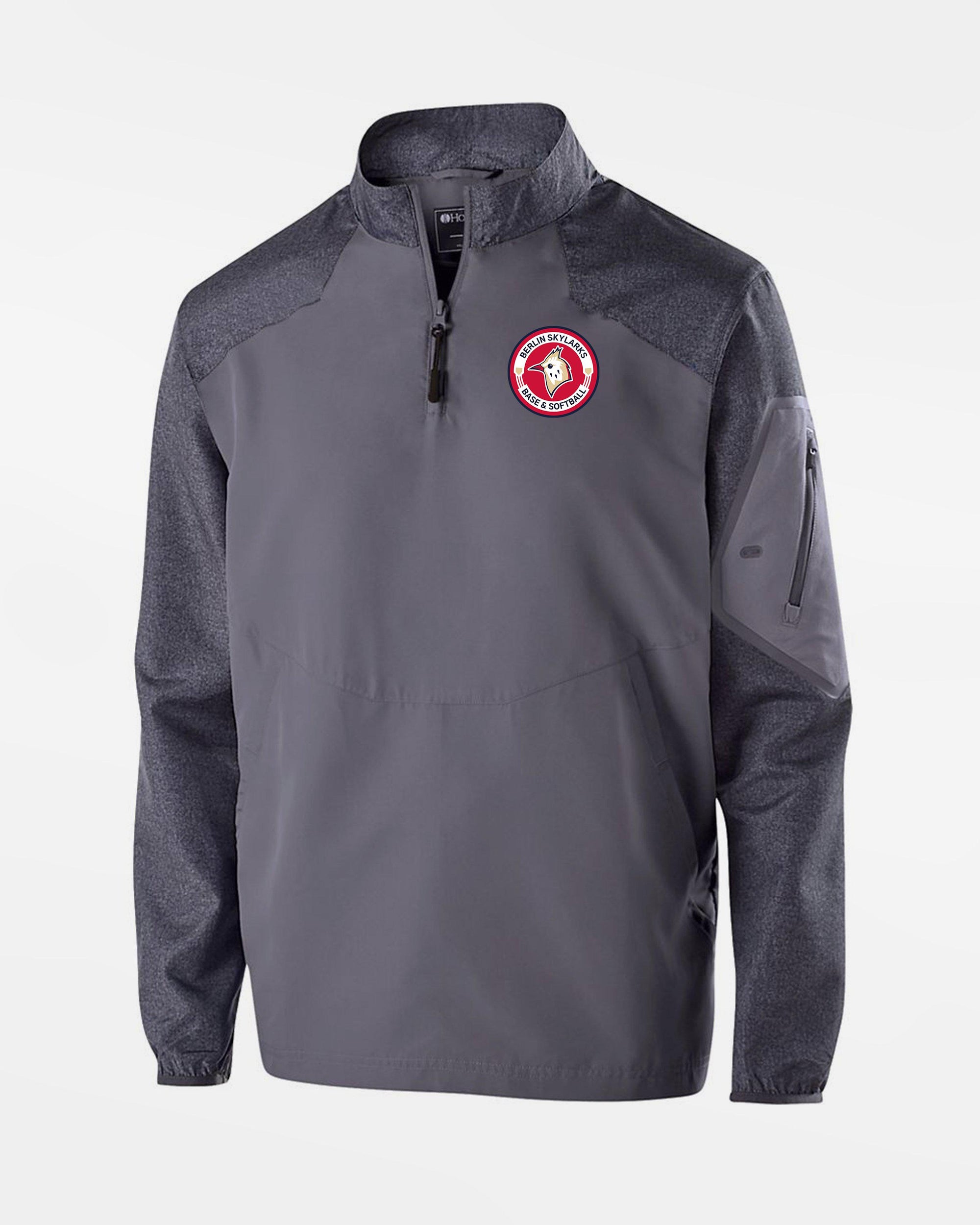 Holloway Raider Warmup Longsleeve Pullover "Berlin Skylarks", Primary, dunkelgrau-grau-DIAMOND PRIDE