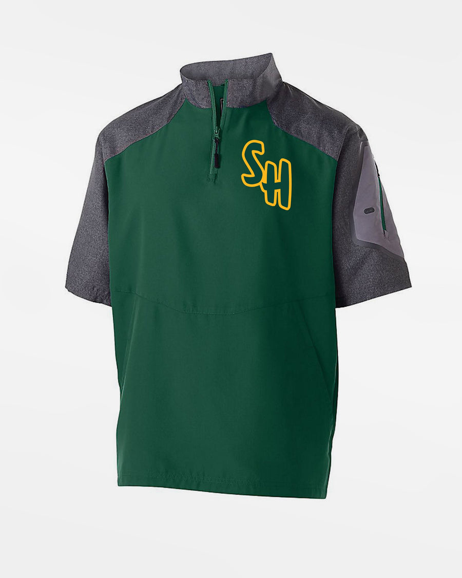 Holloway Raider Warmup Pullover "Saarlouis Hornets", SH, dunkelgrün - grau-DIAMOND PRIDE