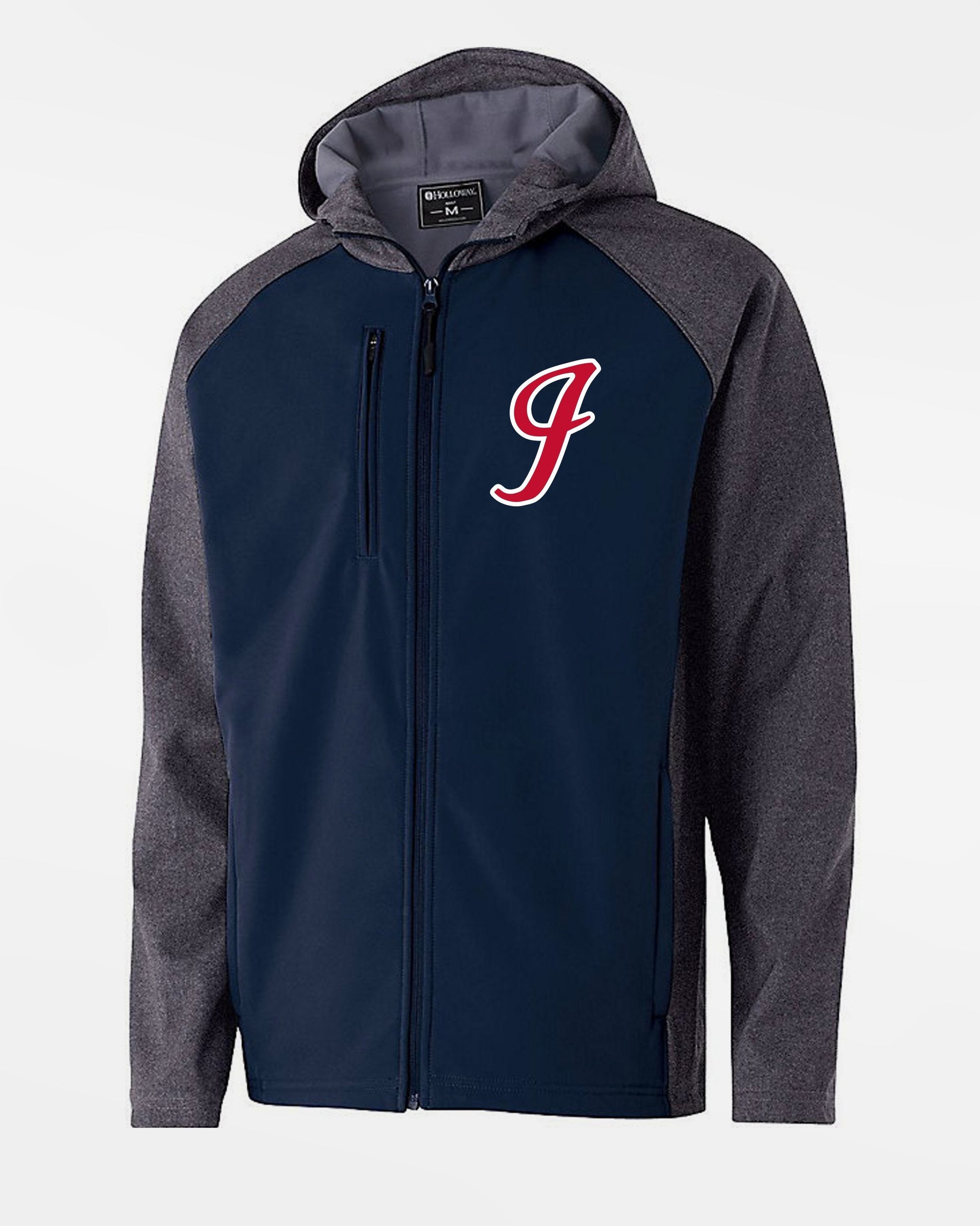Holloway Raider Warmup Softshell Jacket "Gauting Indians", Logo, navy blau-grau-DIAMOND PRIDE