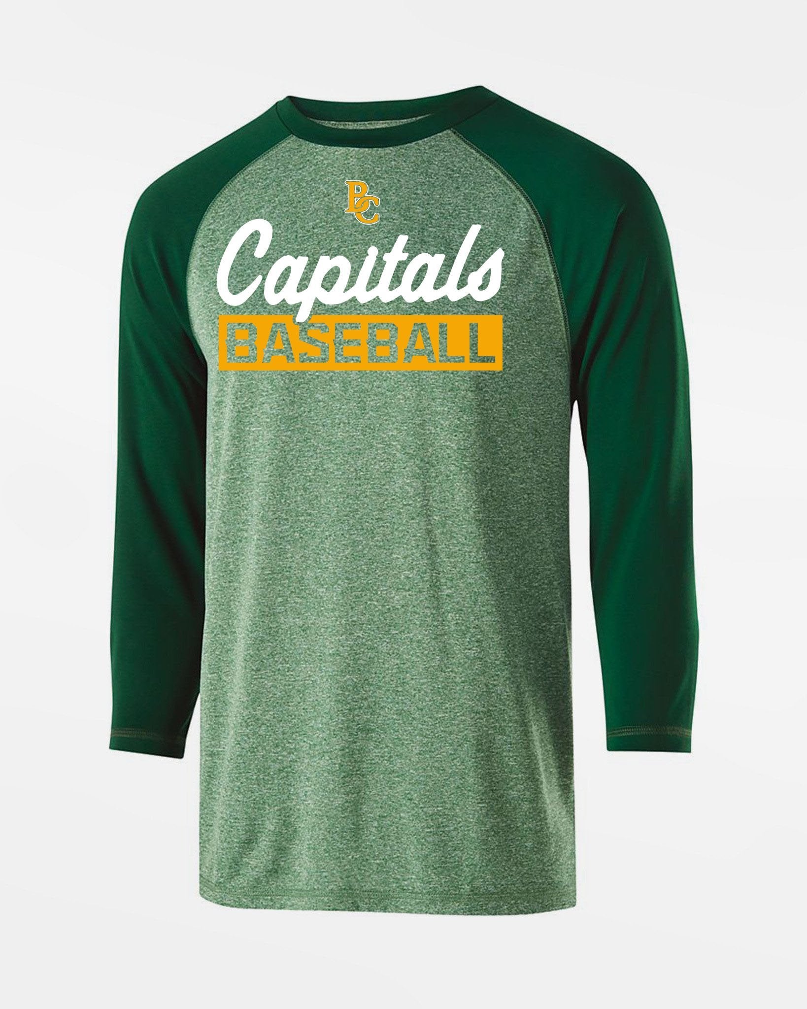 Holloway Typhoon 3/4 Sleeve Functional Shirt "Bonn Capitals", Baseball, dunkelgrün-DIAMOND PRIDE