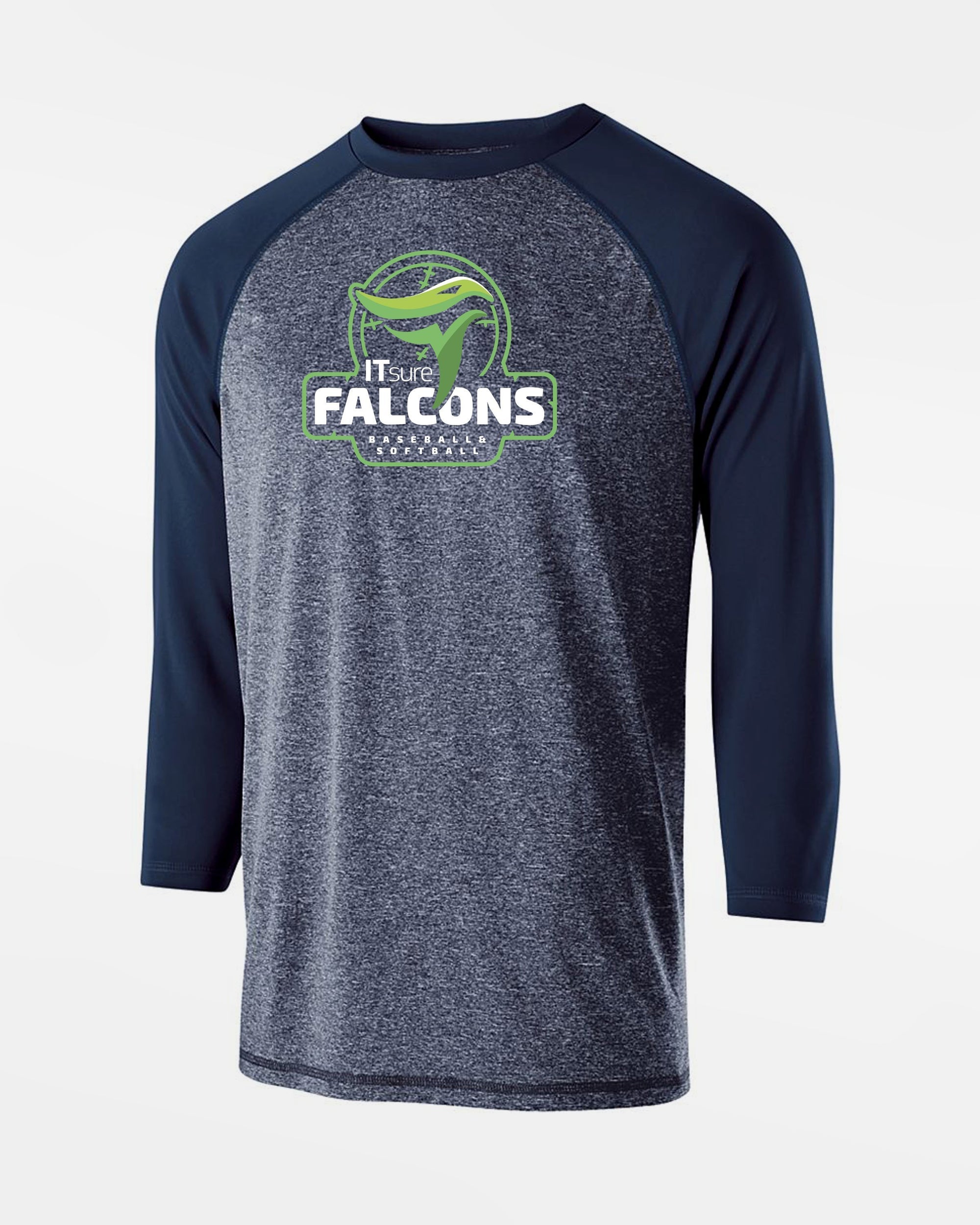 Holloway Typhoon 3/4 Sleeve Functional Shirt "IT SURE FALCONS", navy blau-DIAMOND PRIDE
