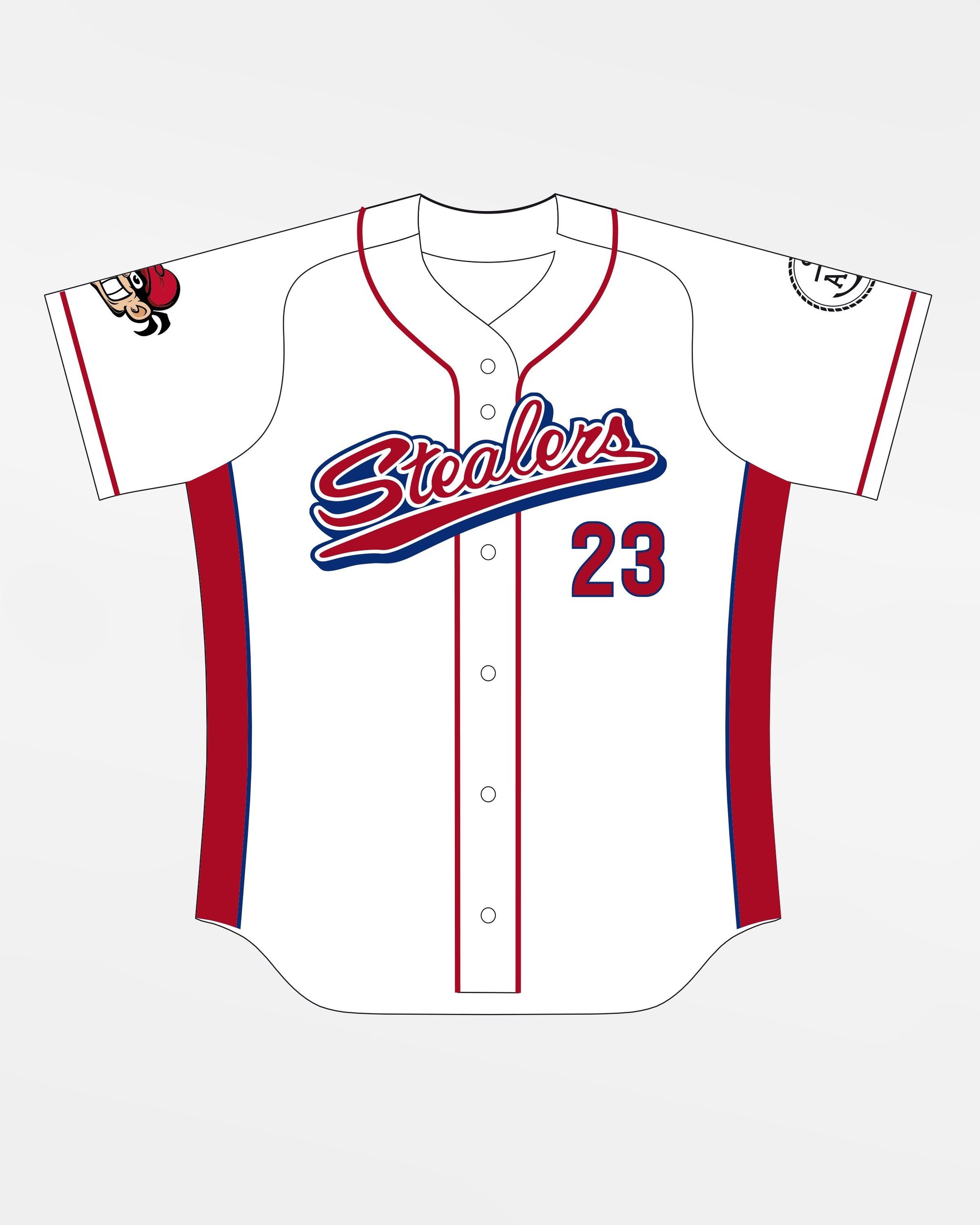 Jersey53 Baseball Jersey "Hamburg Stealers", weiss-DIAMOND PRIDE