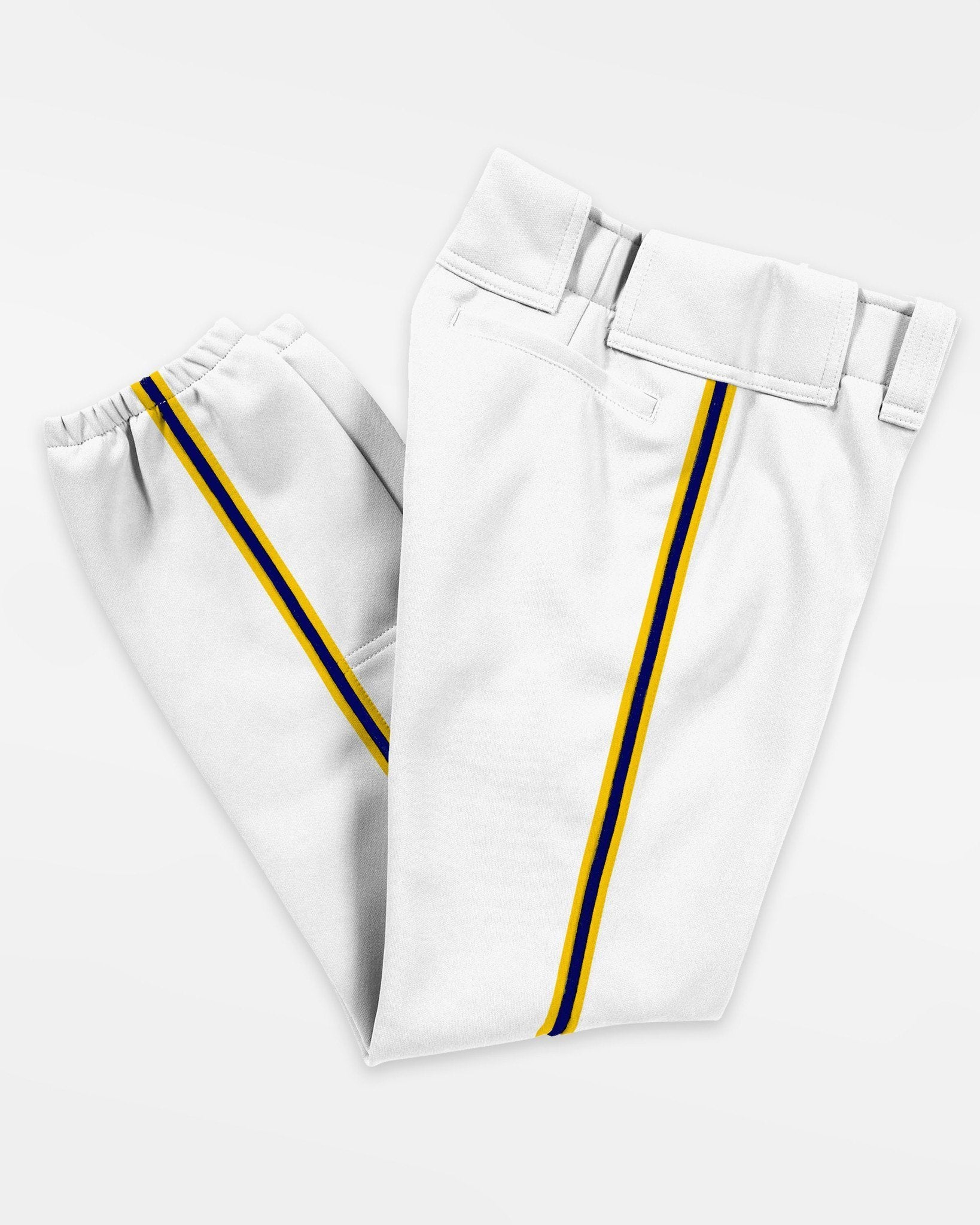 Jersey53 Baseball Pant "Caribes" Closed Leg, Weiss/Navy Blau-Gelb-DIAMOND PRIDE