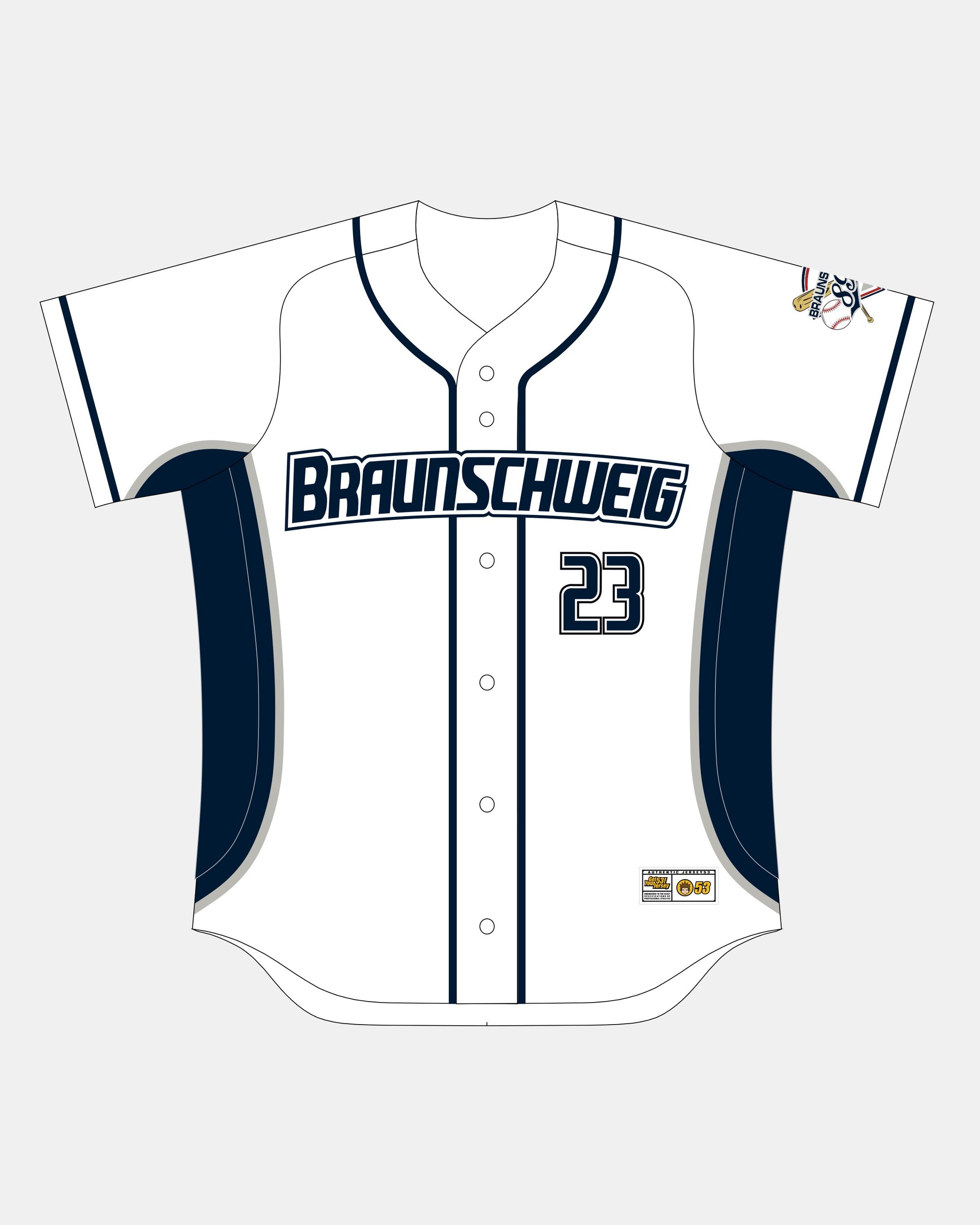 Jersey53 Official Game Jersey "Braunschweig 89ers" PREMIUM, weiss-DIAMOND PRIDE