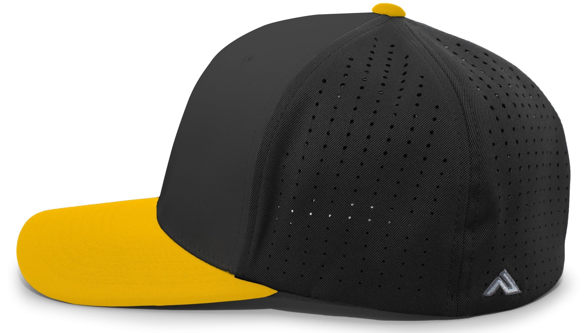 Pacific Perforated F3 Performance Flexfit "Disciples" Cap, schwarz - gelb-DIAMOND PRIDE