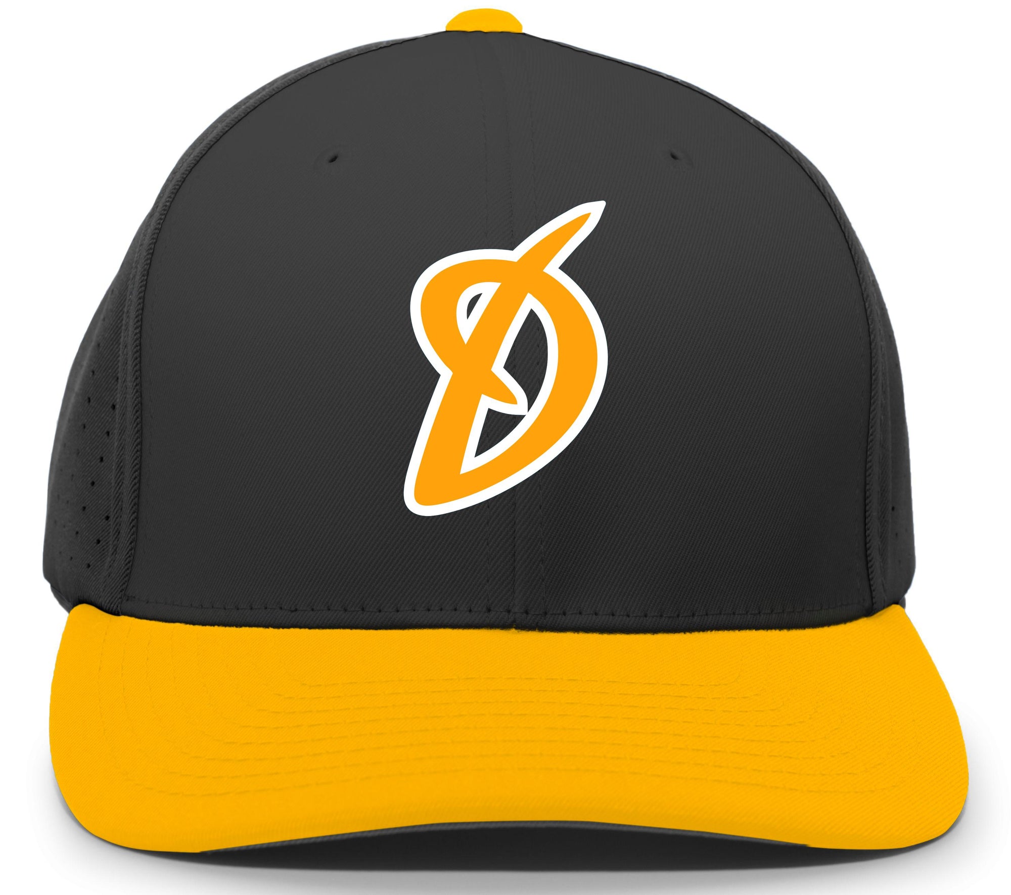 Pacific Perforated F3 Performance Flexfit "Disciples" Cap, schwarz - gelb-DIAMOND PRIDE