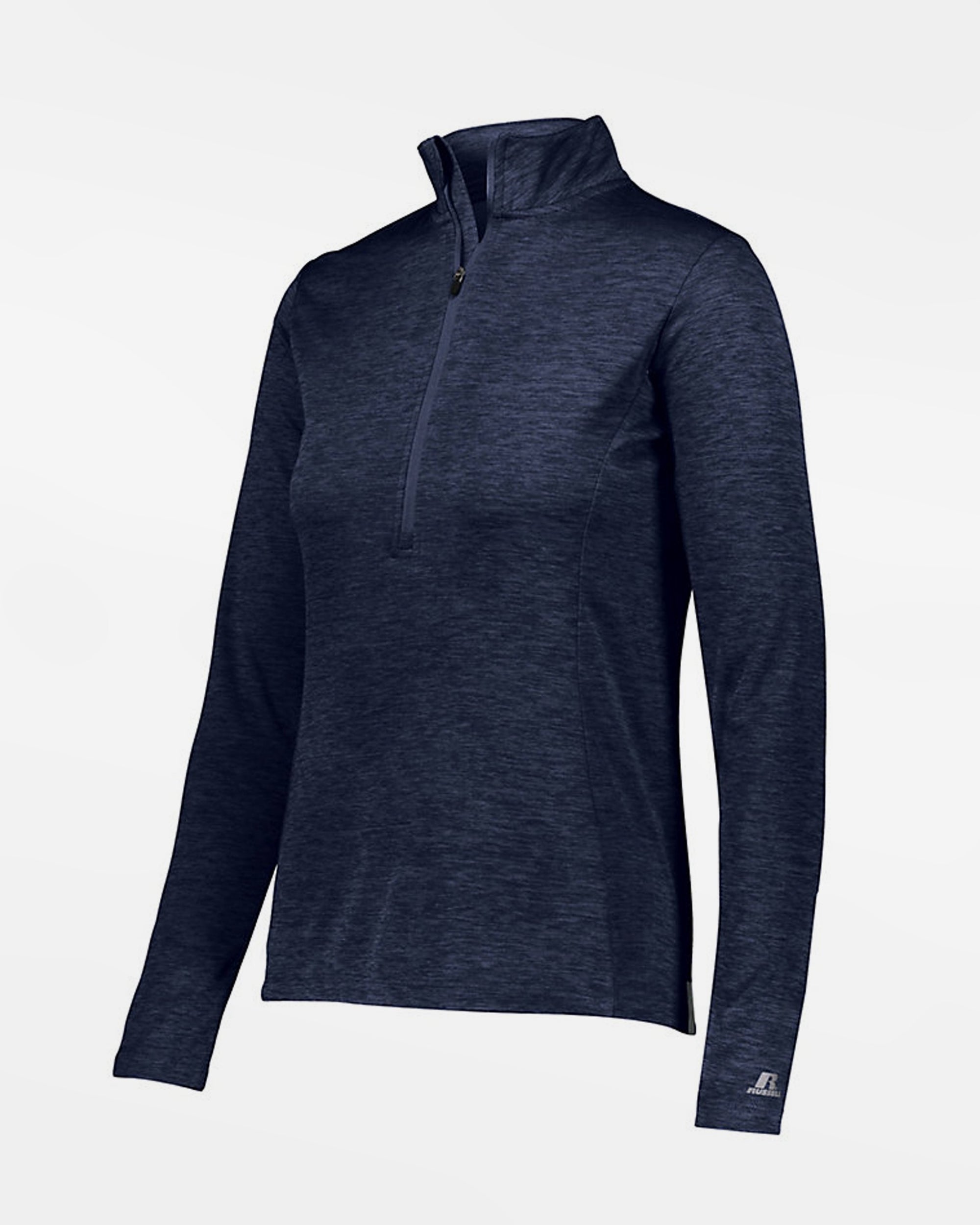 Russell Athletic Dri-Power Ladies Lightweight 1/4-Zip Pullover, heather navy blau-DIAMOND PRIDE