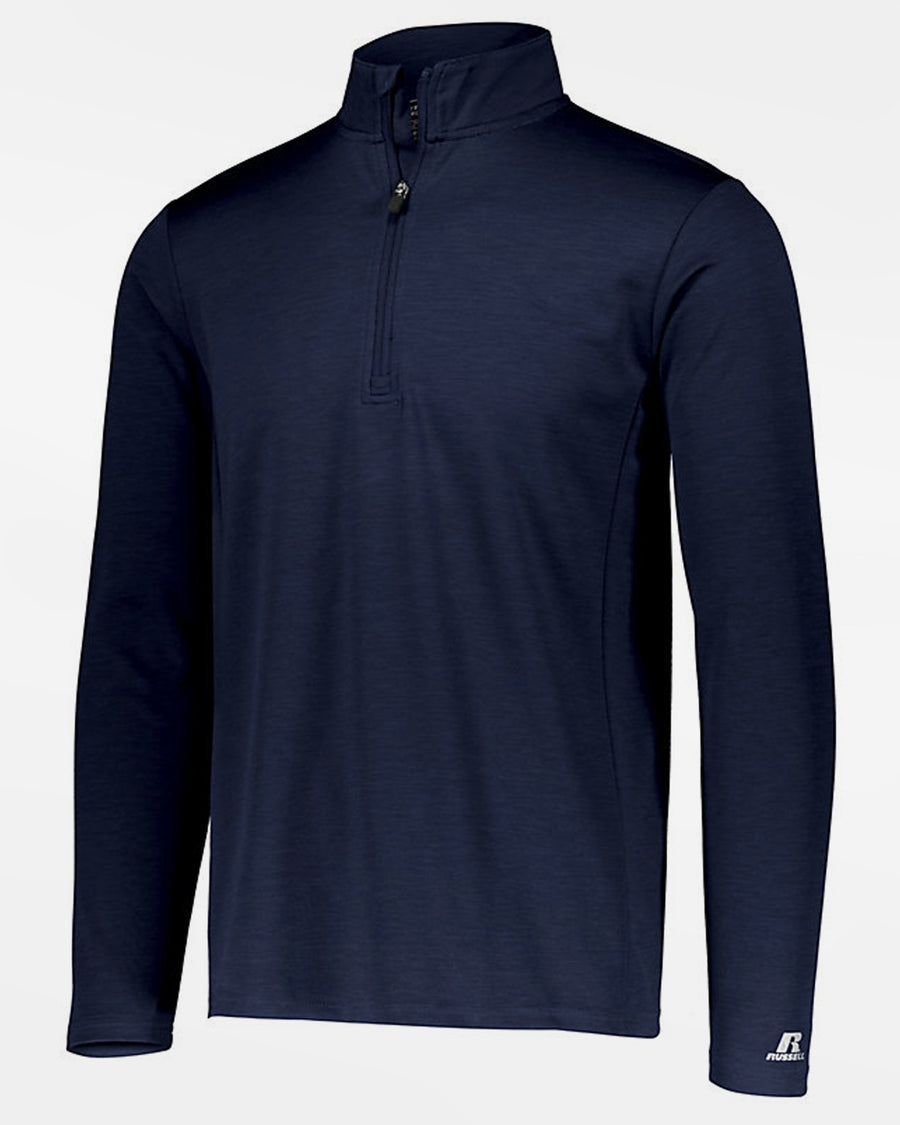Russell Athletic Dri-Power Lightweight 1/4-Zip Pullover, heather navy blau-DIAMOND PRIDE
