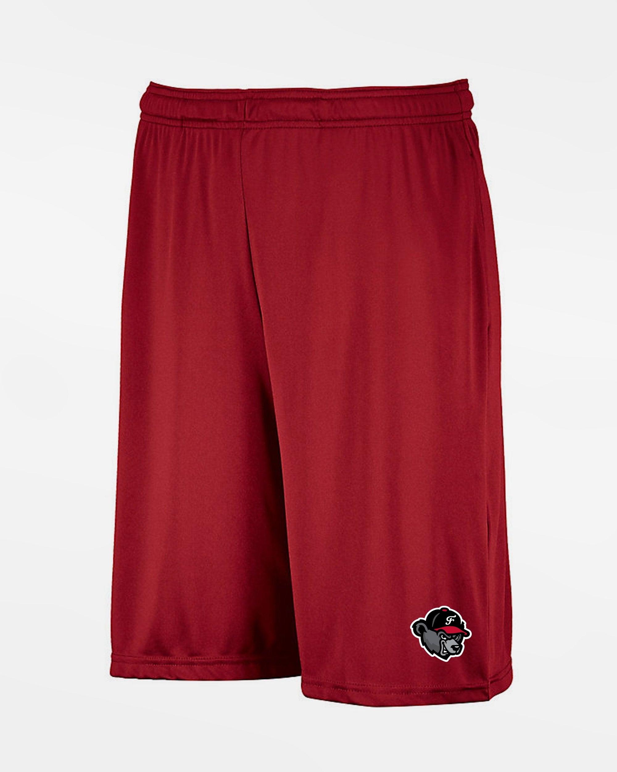Russell Athletic Stretch-Performance Short mit Taschen "Freising Grizzlies", Bear, rot-DIAMOND PRIDE