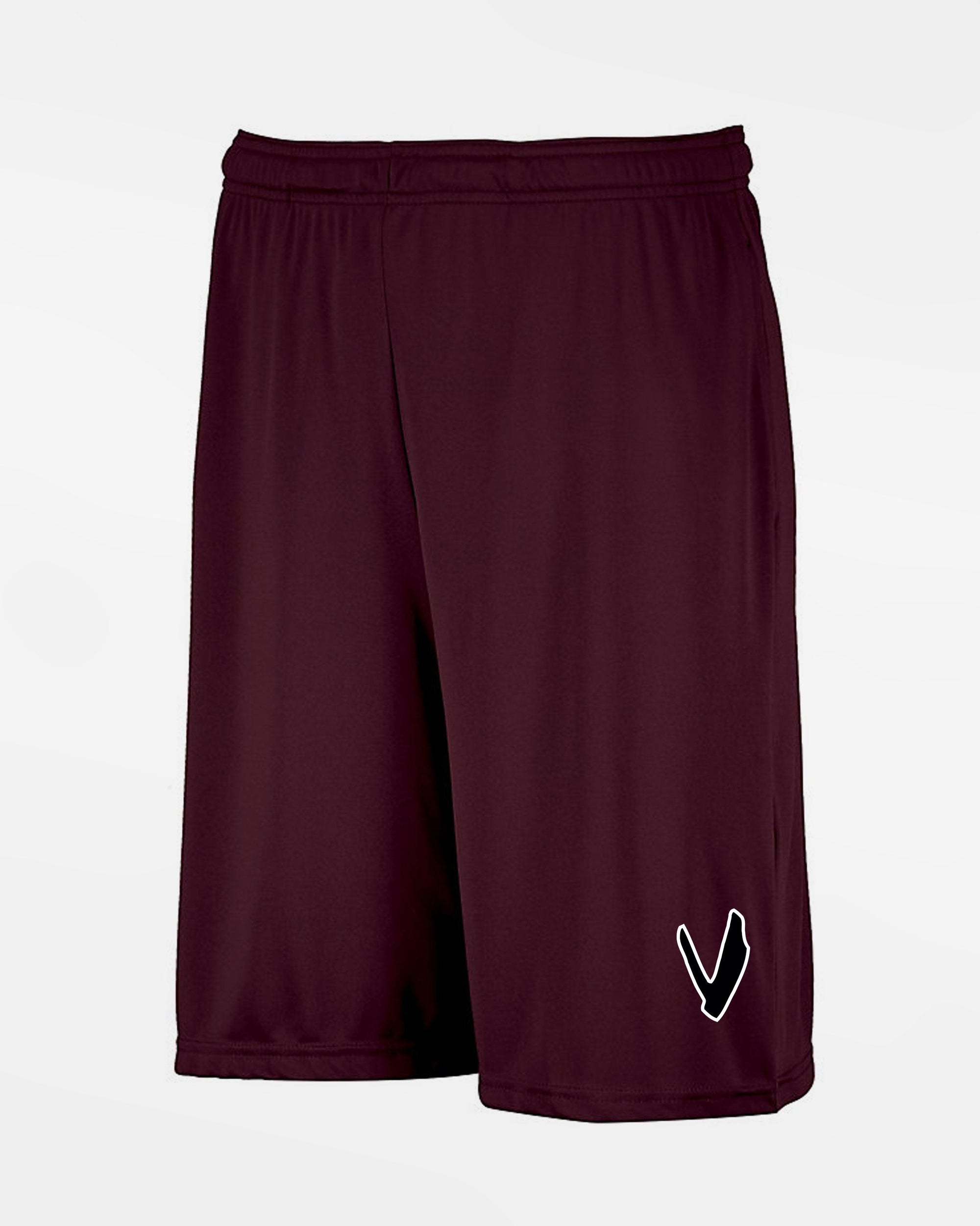Russell Athletic Stretch-Performance Short mit Taschen "Wesseling Vermins", V, maroon-rot-DIAMOND PRIDE