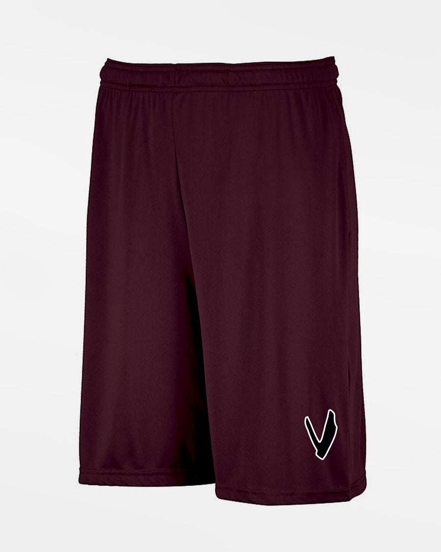 Russell Athletic Stretch-Performance Short mit Taschen "Wesseling Vermins", V, maroon-rot-DIAMOND PRIDE