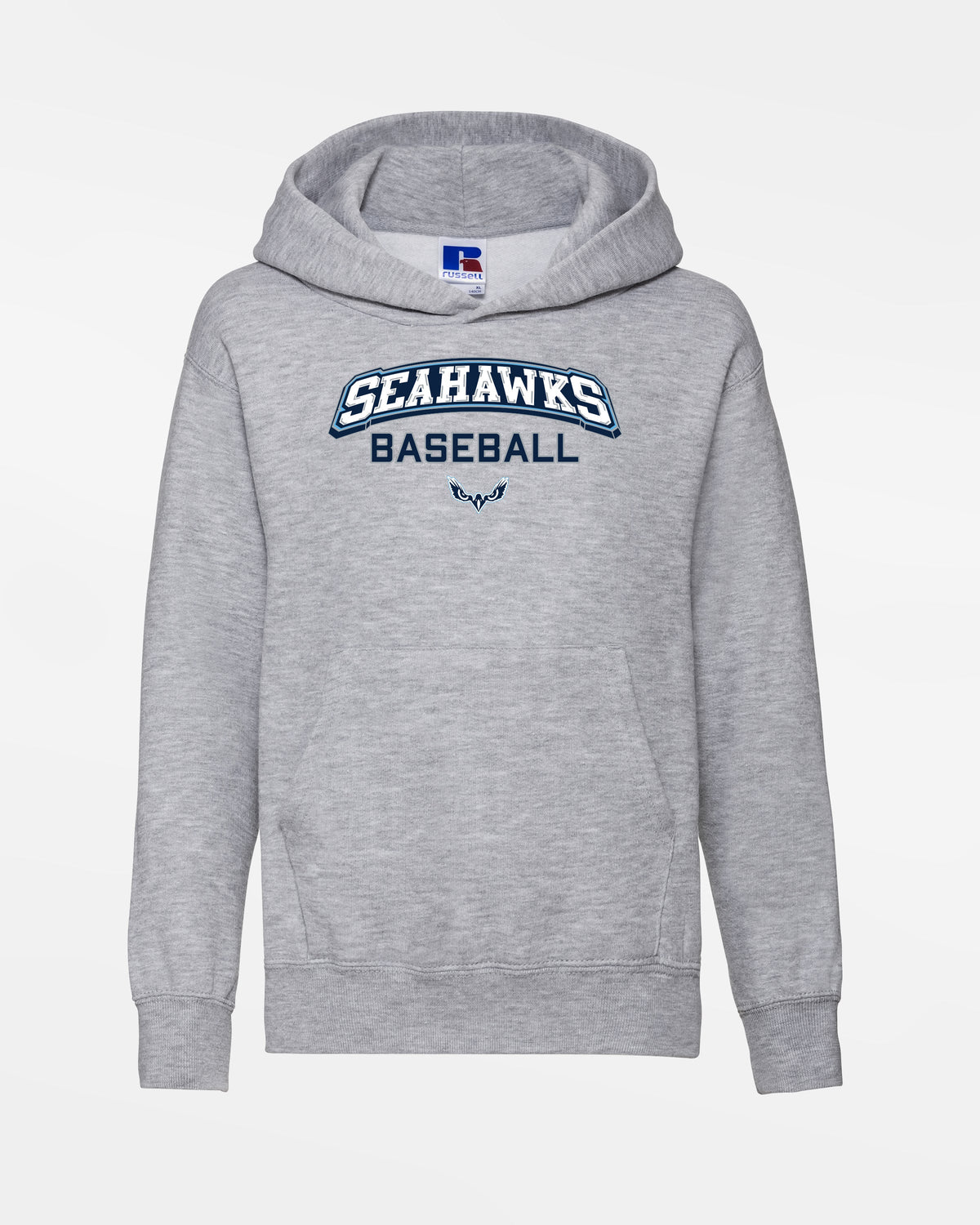Russell Kids Basic Hoodie "Kiel Seahawks", Baseball & Eyes, heather grau