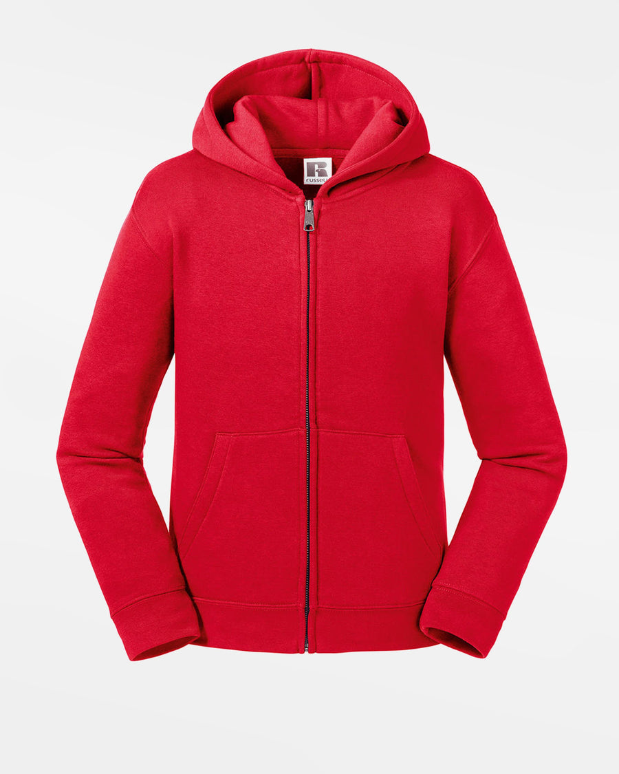 Russell Kids Premium Heavy Zip-Hoodie "Hard Bulls", rot-DIAMOND PRIDE