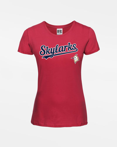 Russell Ladies Basic T-Shirt "Berlin Skylarks", Script & Bird, rot-DIAMOND PRIDE