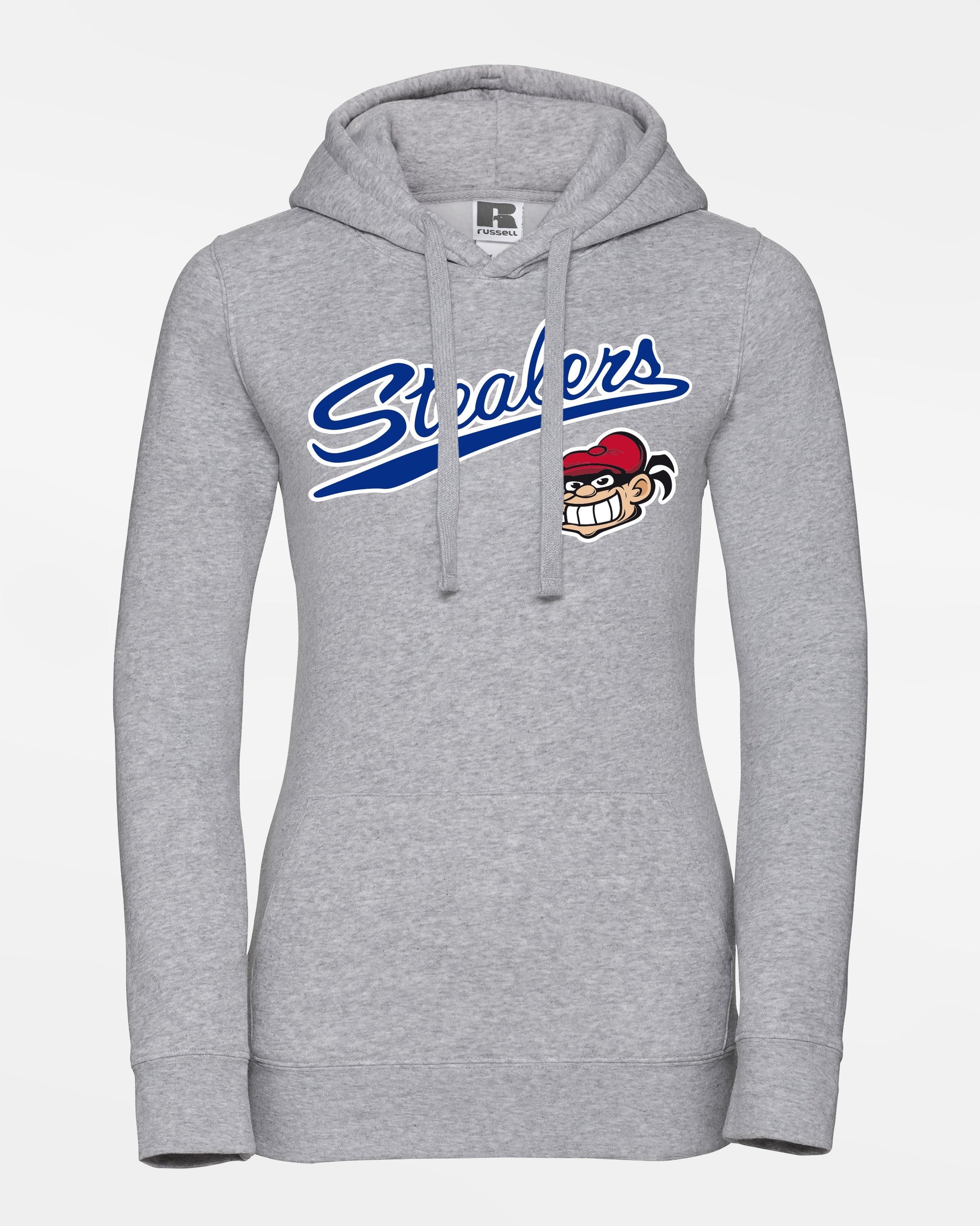 Russell Ladies Premium Heavy Hoodie "Hamburg Stealers", Script & Head, heather grau-DIAMOND PRIDE