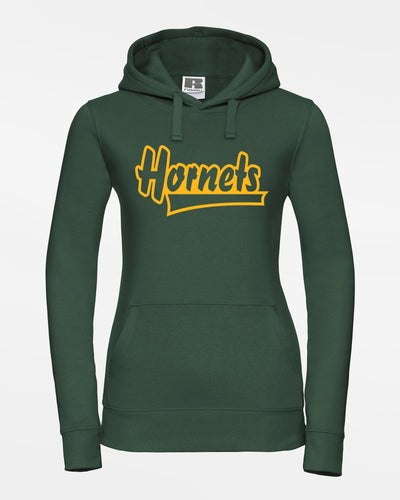 Russell Ladies Premium Heavy Hoodie "Saarlouis Hornets", Script, dunkelgrün-DIAMOND PRIDE