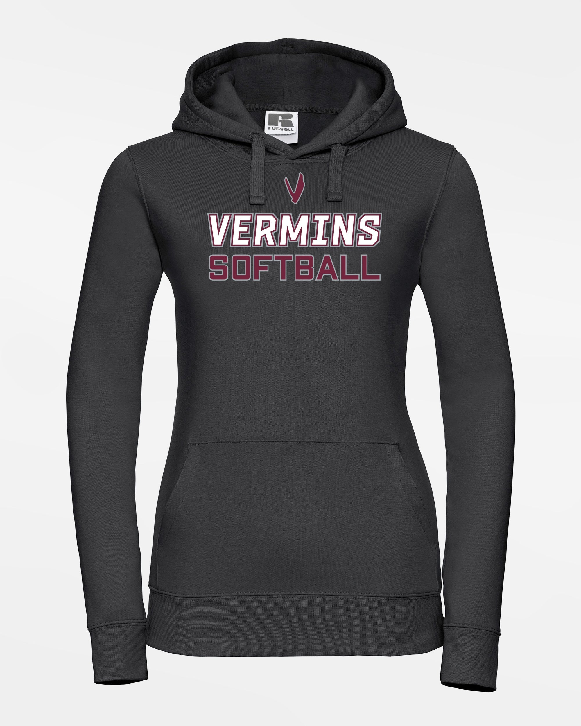 Russell Ladies Premium Heavy Hoodie "Wesseling Vermins", Softball, schwarz-DIAMOND PRIDE
