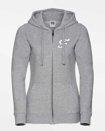 Russell Ladies Premium Heavy Zip-Hoodie "Freising Grizzlies", F, heather grau-DIAMOND PRIDE