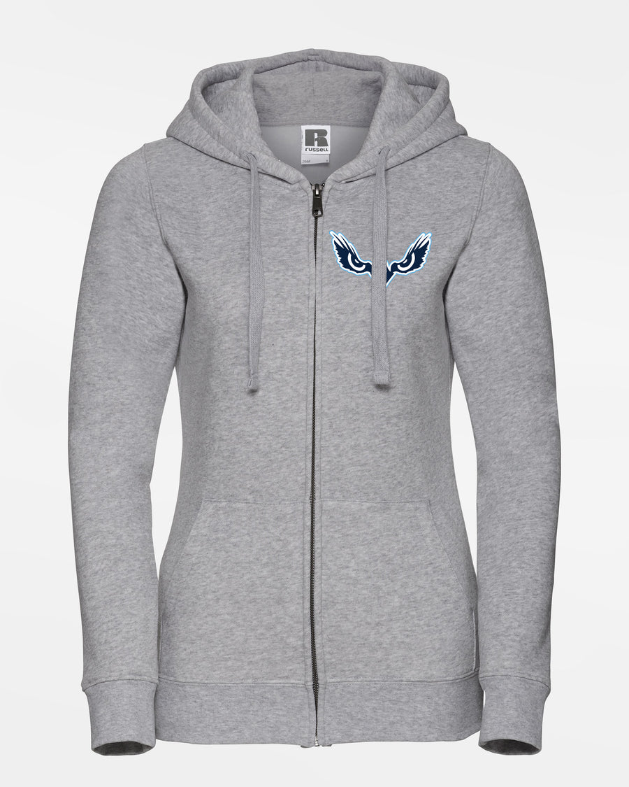 Russell Ladies Premium Heavy Zip-Hoodie "Kiel Seahawks", Eyes, heather grau-DIAMOND PRIDE