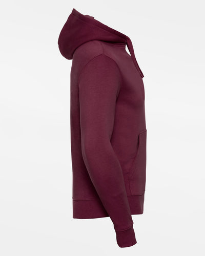 Russell Premium Heavy Hoodie, "Berlin Flamingos", Script, burgundy-DIAMOND PRIDE