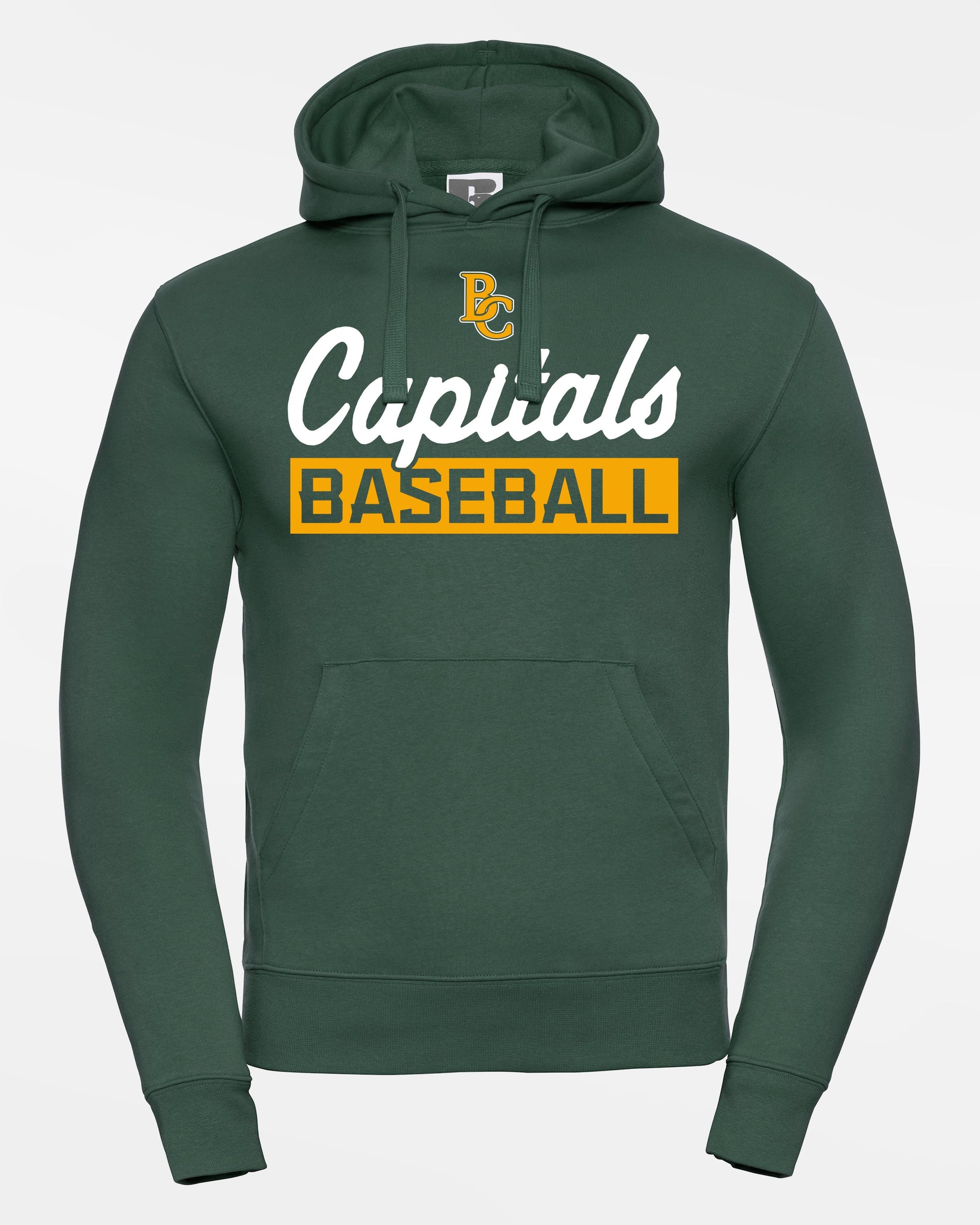 Russell Premium Heavy Hoodie "Bonn Capitals", Baseball, dunkelgrün-DIAMOND PRIDE
