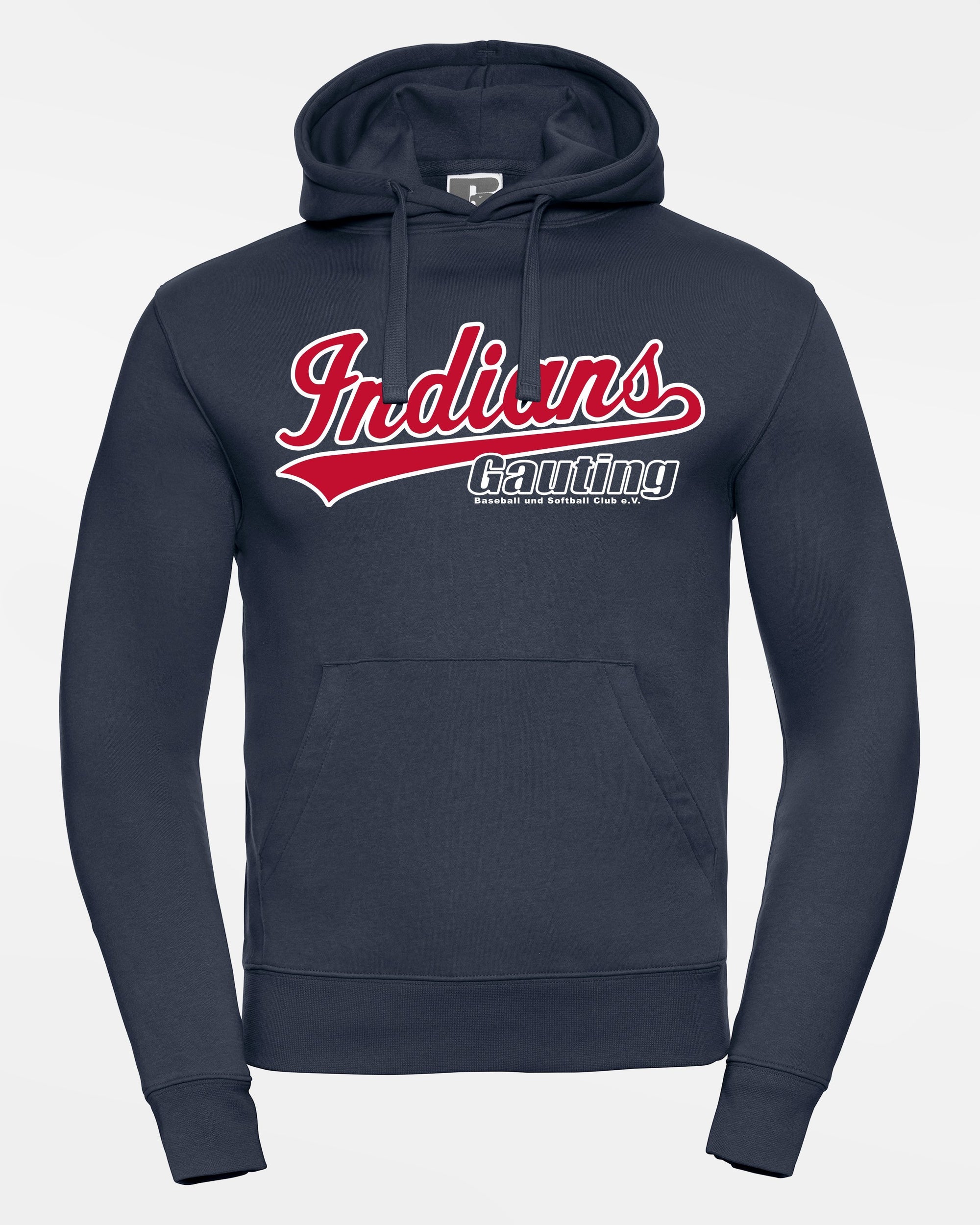 Russell Premium Heavy Hoodie "Gauting Indians", Script, navy blau-DIAMOND PRIDE