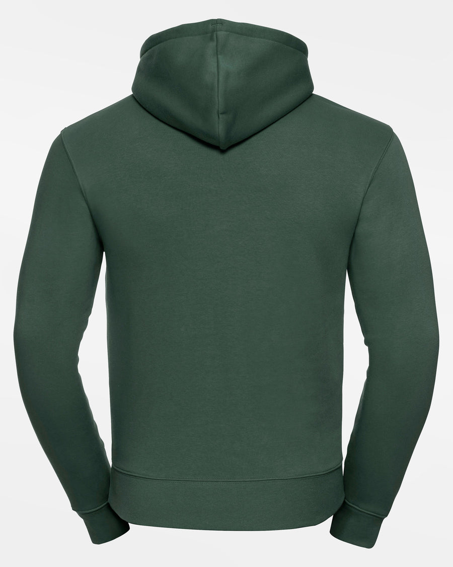 Russell Premium Heavy Hoodie "Grünwald Jesters", Script & Crest, dunkelgrün-DIAMOND PRIDE