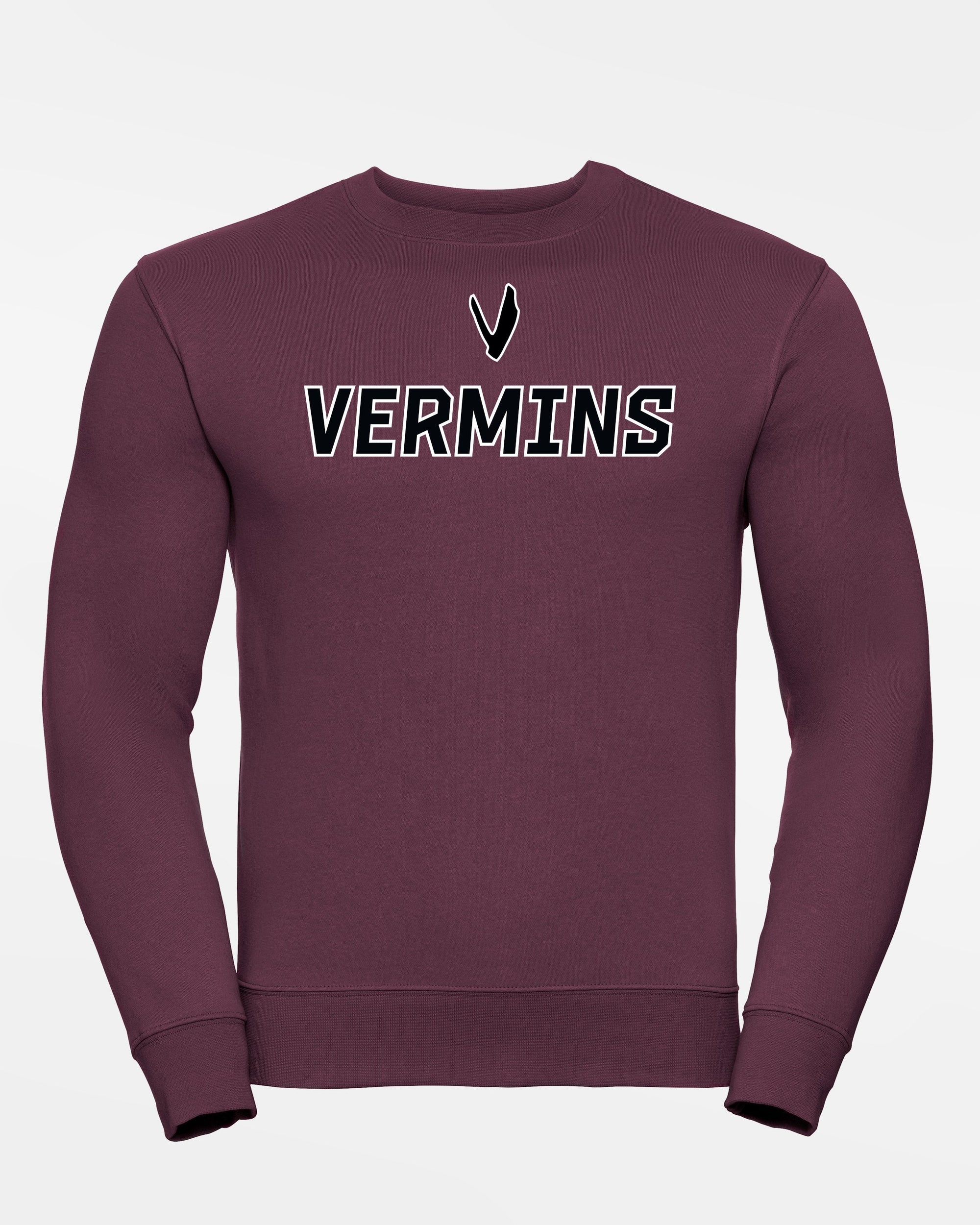 Russell Premium Heavy Sweater "Wesseling Vermins", V & Vermins, maroon-rot-DIAMOND PRIDE