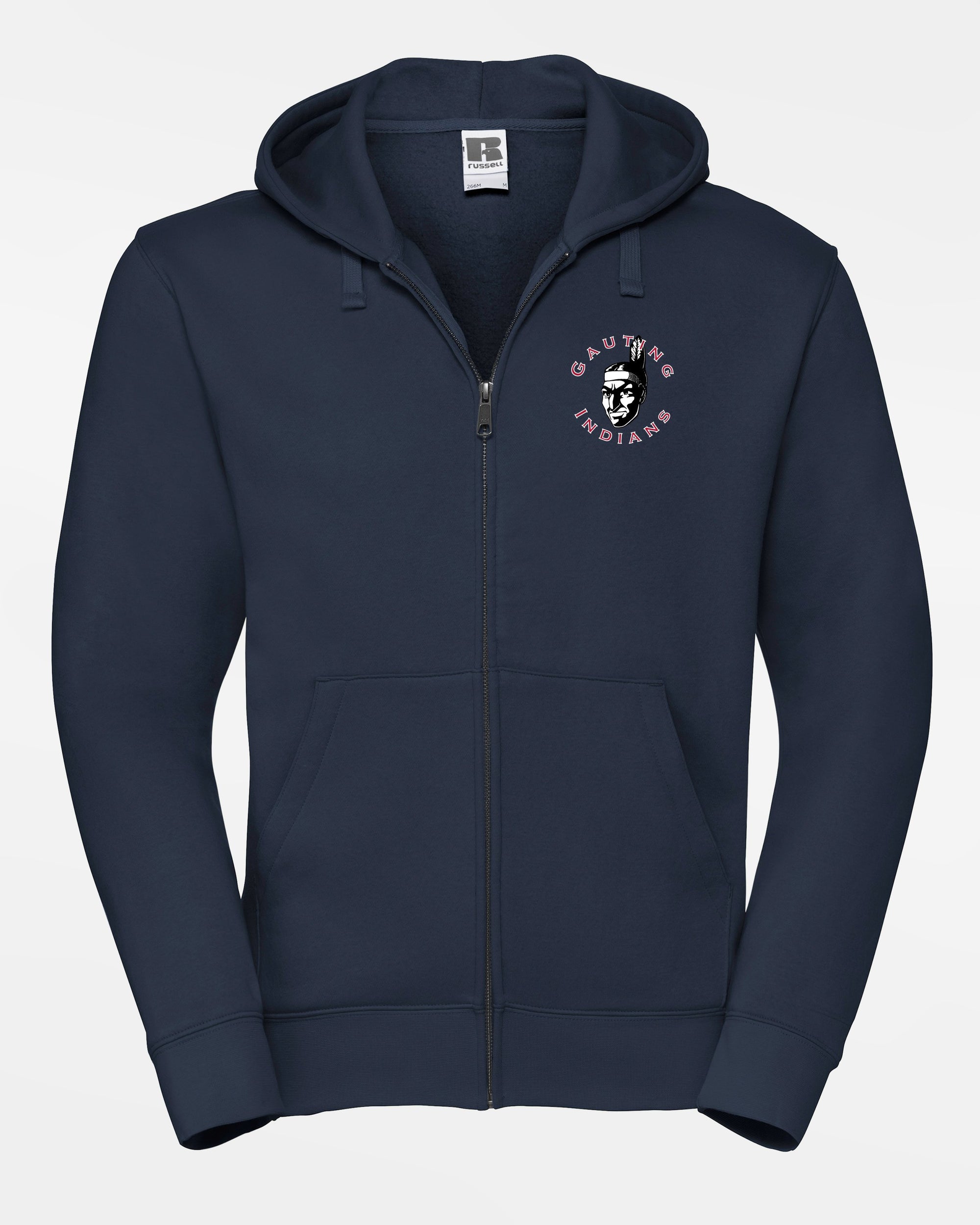Russell Premium Heavy Zip-Hoodie "Gauting Indians", Crest, navy blau-DIAMOND PRIDE