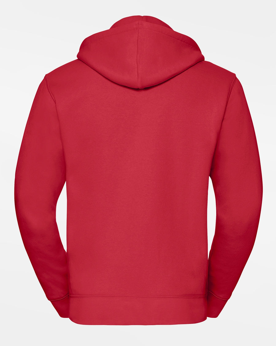 Russell Premium Heavy Zip-Hoodie "Gauting Indians", Logo, rot-DIAMOND PRIDE