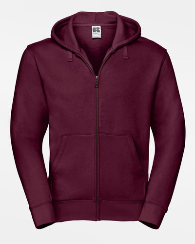 Russell Premium Heavy Zip-Hoodie, maroon rot-DIAMOND PRIDE