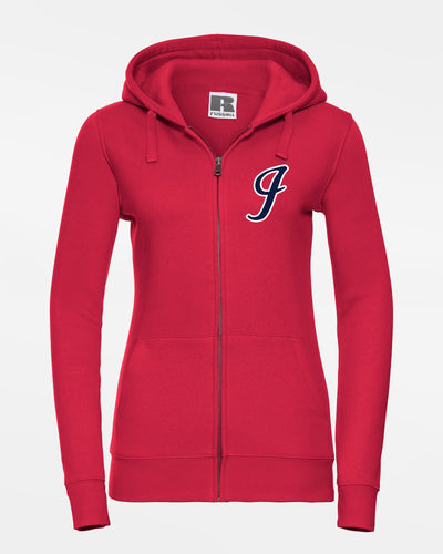 Russell Premium Ladies Heavy Zip-Hoodie "Gauting Indians", Logo, rot-DIAMOND PRIDE