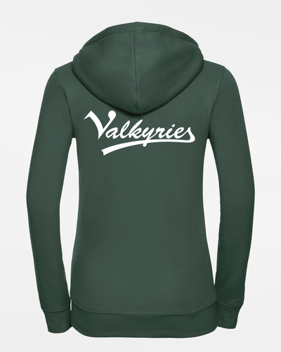 Russell Premium Ladies Heavy Zip-Hoodie "Kufstein Vikings", Crest & Valkyries, dunkelgrün-DIAMOND PRIDE