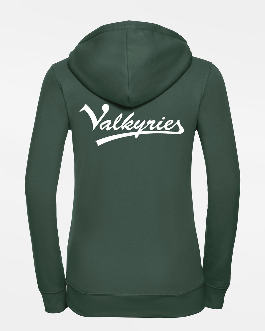 Russell Premium Ladies Heavy Zip-Hoodie "Kufstein Vikings", Crest & Valkyries, dunkelgrün-DIAMOND PRIDE