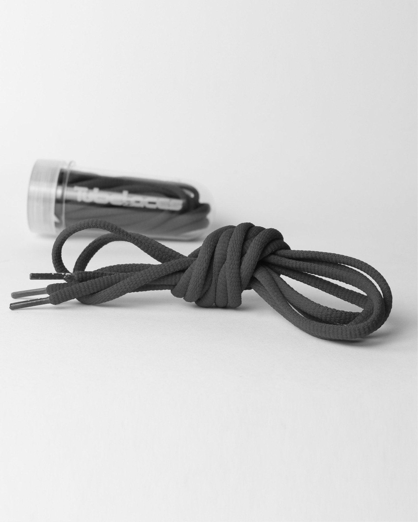 Tube Laces Padded, 130cm, dunkelgrau-DIAMOND PRIDE