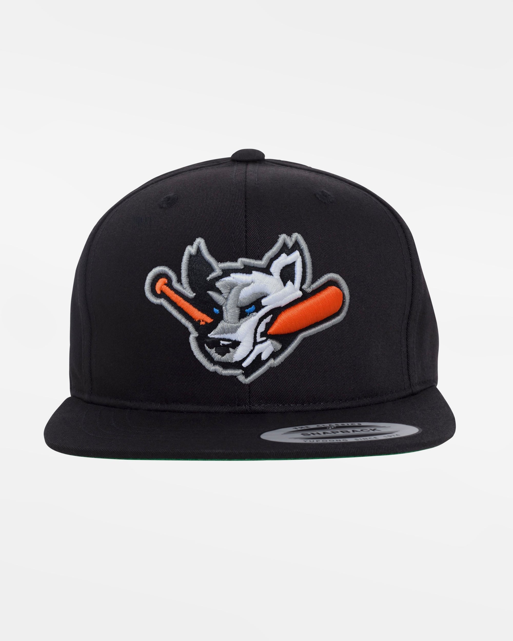 Yupoong Snapback Cap Kids "Laufer Wölfe", Wolf, schwarz-DIAMOND PRIDE