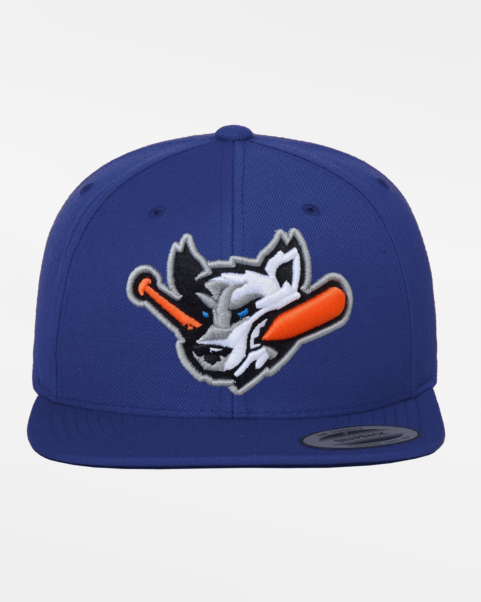 Yupoong Snapback Cap "Laufer Wölfe", Wolf, Street Edition, royal blau-DIAMOND PRIDE