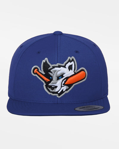 Yupoong Snapback Cap "Laufer Wölfe", Wolf, Street Edition, royal blau-DIAMOND PRIDE