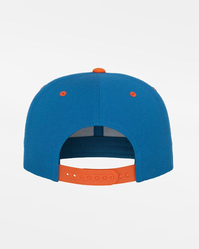 Yupoong Snapback Kids Cap "Laufer Wölfe" W, Street Edition, hell royal blau - orange-DIAMOND PRIDE