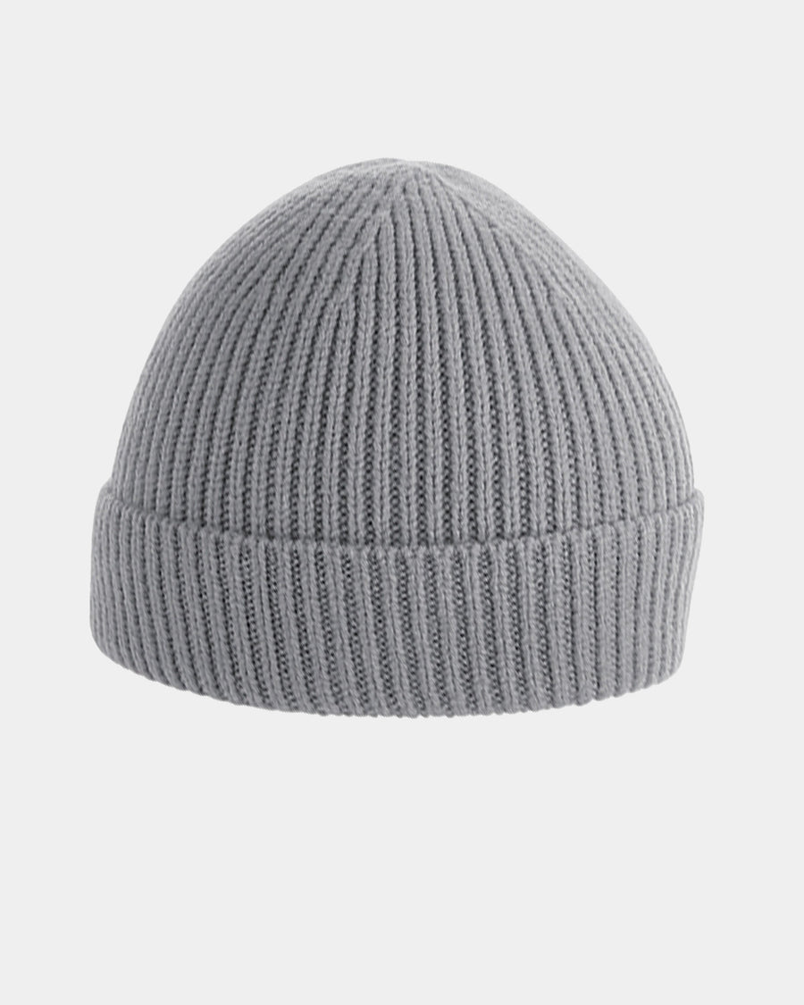 Diamond Pride Basic Knit-Ribbed Beanie, hellgrau-DIAMOND PRIDE