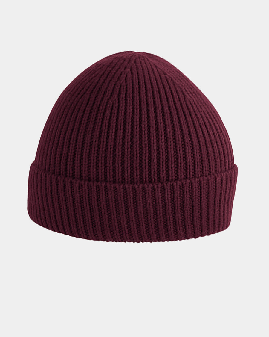Diamond Pride Basic Knit-Ribbed Beanie, maroon-rot-DIAMOND PRIDE
